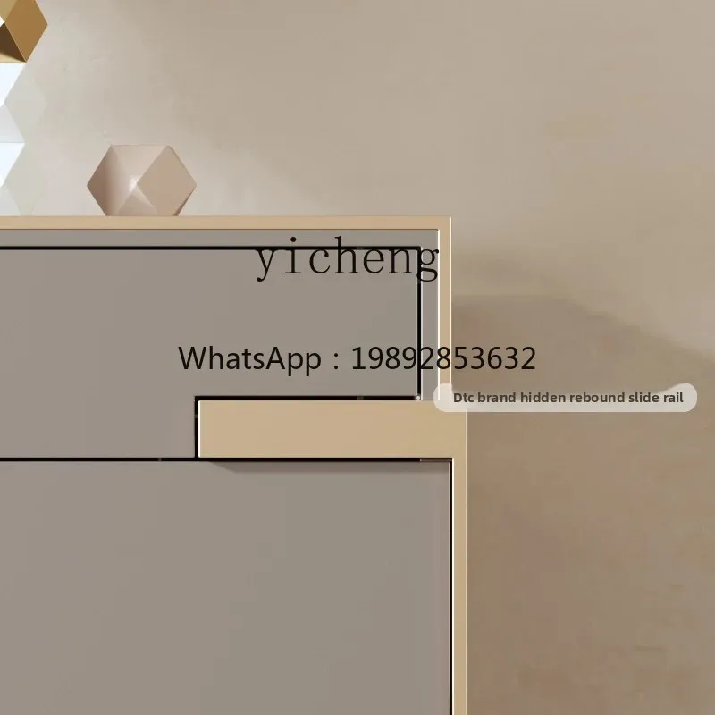 ZZ light luxury chest of drawers solid wood locker simple bedroom living room chest of drawers baking paint