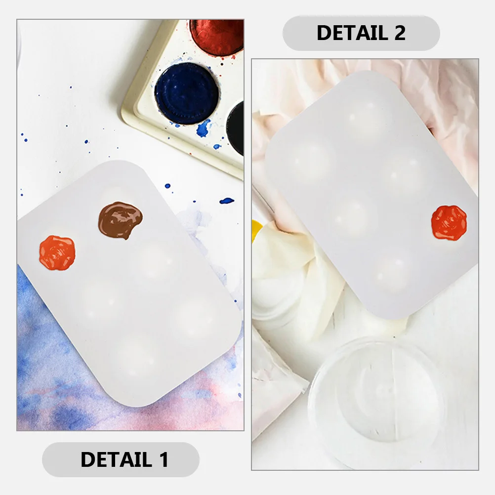 

3Pcs Silicone Paint Tray Watercolor Palette Oil Painting Mixing Tray Empty Color Mixing Plate for Acrylic Gouache
