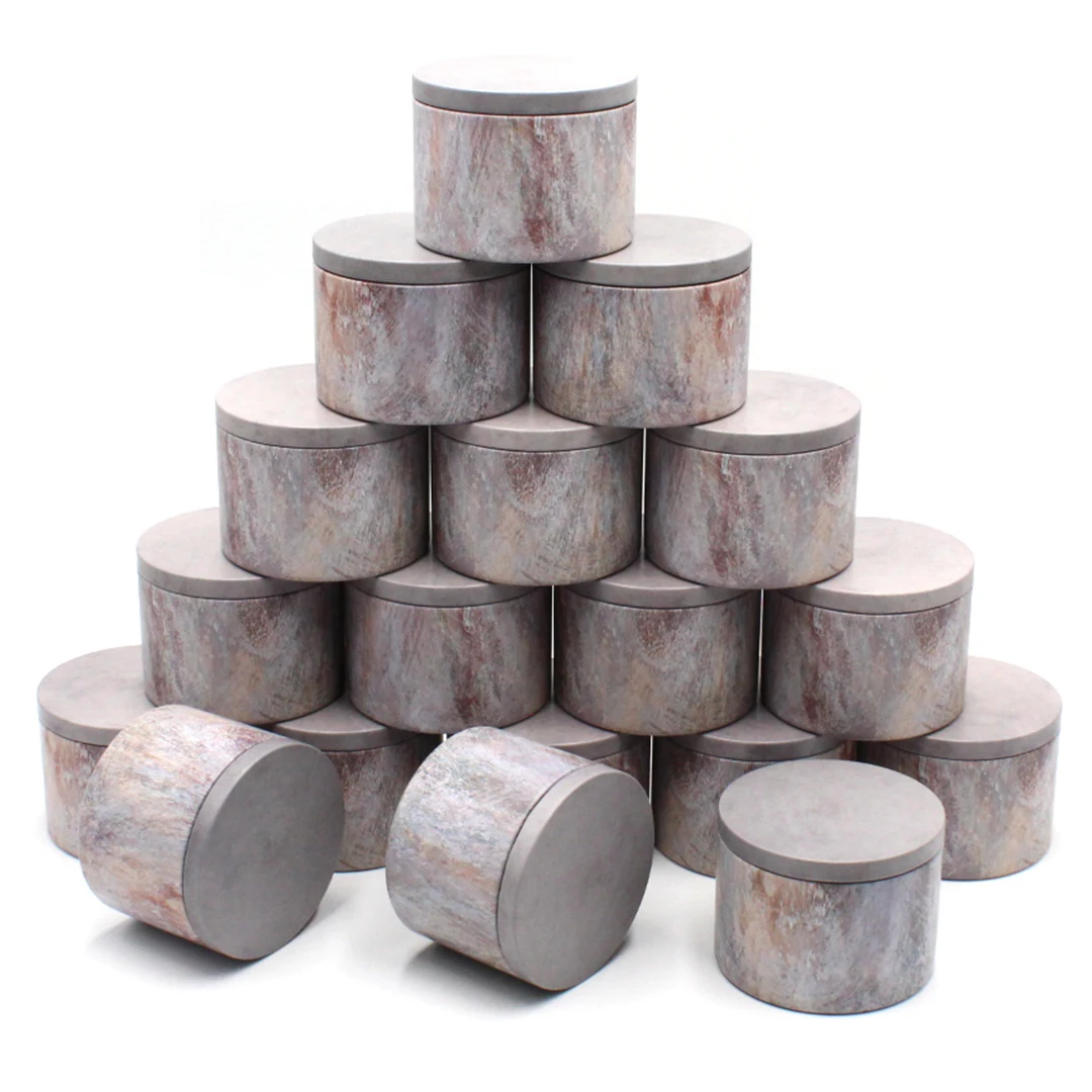 12pc Premium 4oz/8oz Candle Tin Set - Long-lasting Burns, Aesthetic Tinplate Lids, Durable & Reusable for Homemade Candles