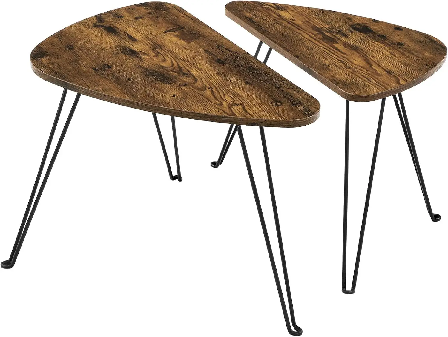 Set of 2 Side Tables, Nesting Tables, End Tables, for Living Room, Dining Room, Bedroom, Industrial Style