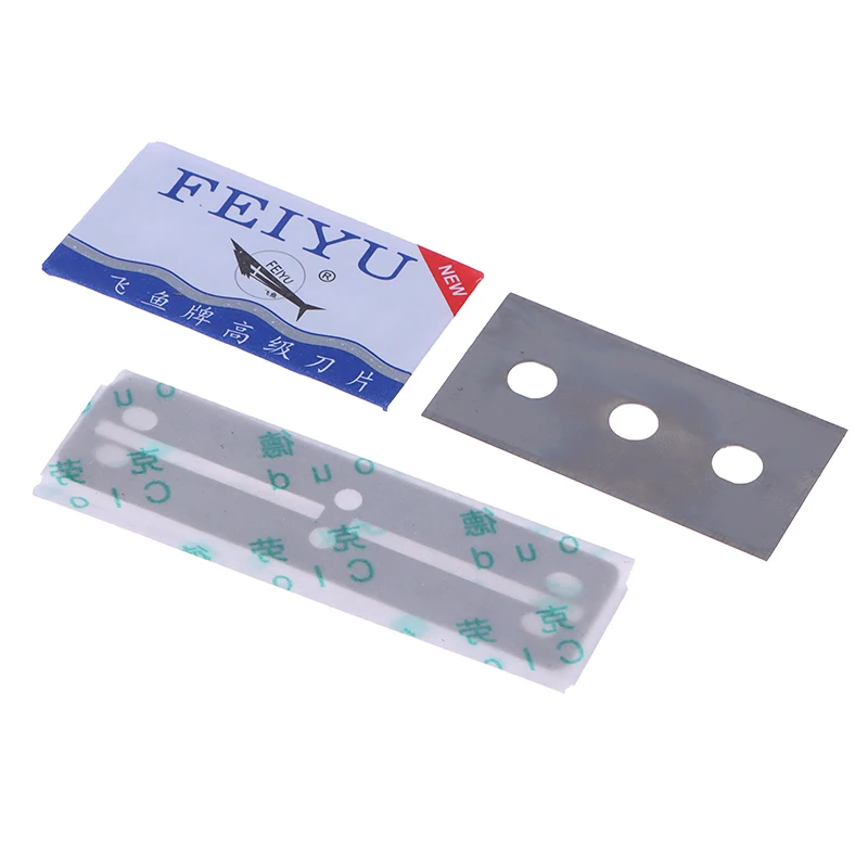 โลหะเปลี่ยนใบมีดกําจัดสาหร่ายถังปลาน้ําพืชหญ้าทําความสะอาดเครื่องมือ Aquarium Algae Remover Scraper Blade