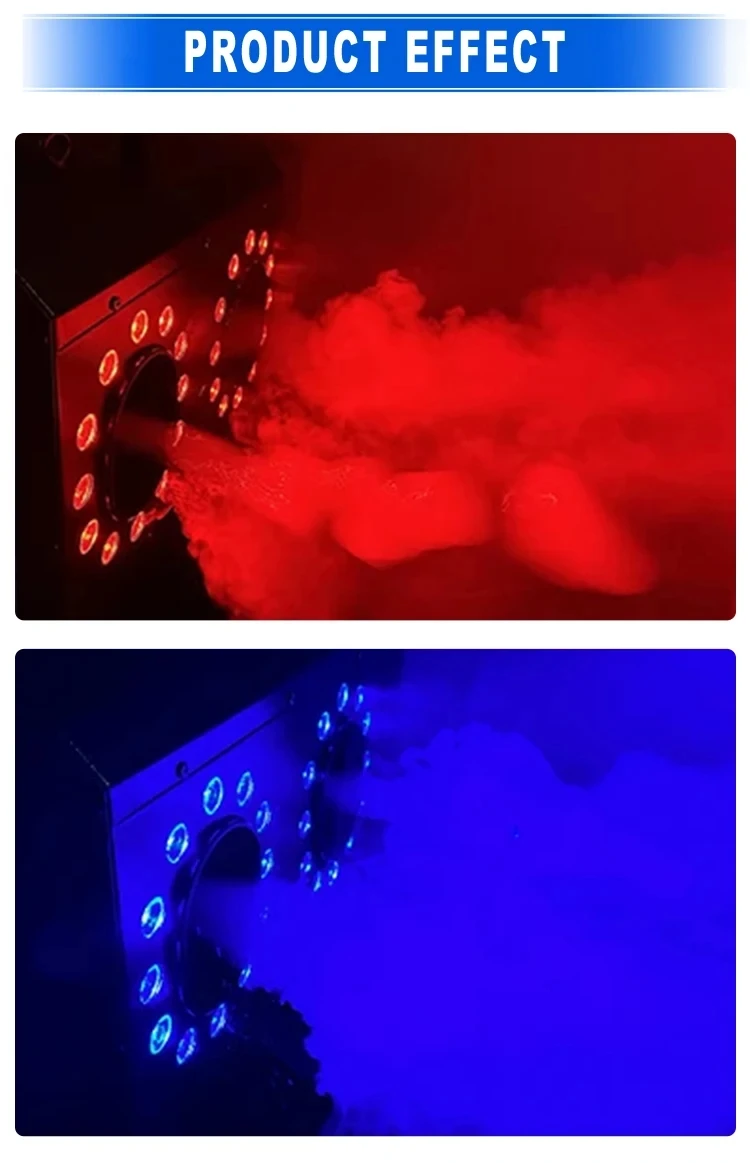 1500W Smoke Bubble Machine 2Holes LED Beam Fog Machine DMX 512 Control Wedding Stage Bubbles Effect for DJ Disco Bar Partie Show