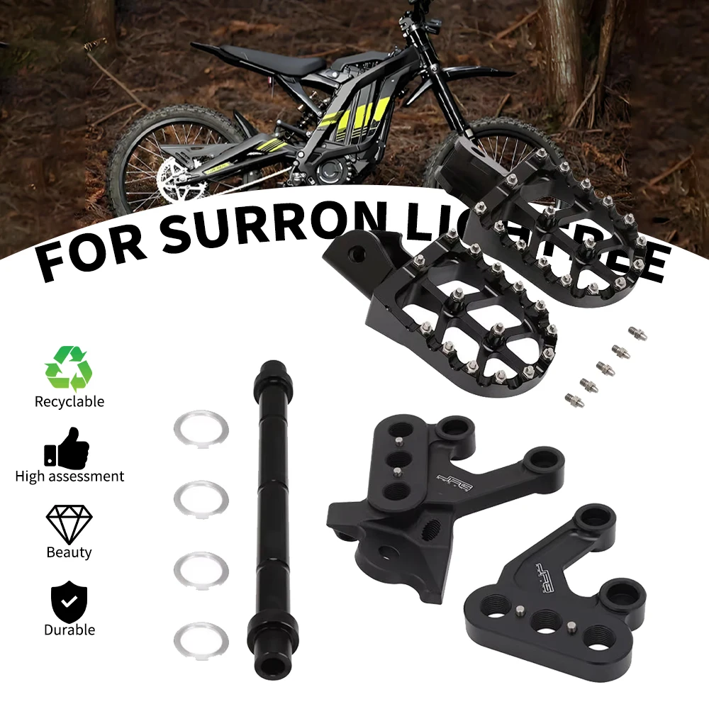 

For Surron Light Bee X S Sur Ron Motorcycle CNC Aluminum Foot Pegs Footrest Footpeg Support Bracket Lever Footbracket