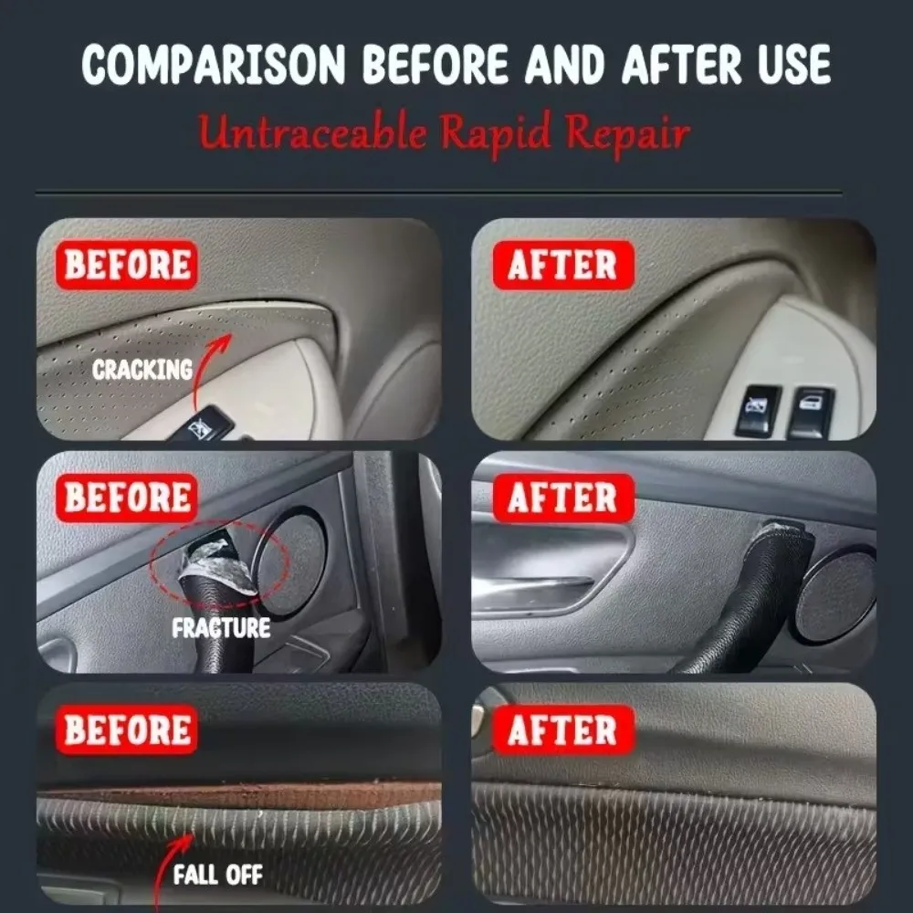 Quick Dry Leather Repair Glue Windproof Sealant 60Ml Volume Car Interior Adhesive Strong Bond Sealing Strip Glue