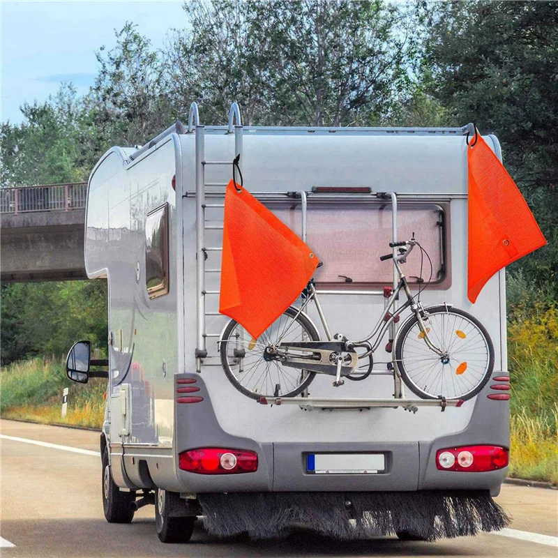 

16Pcs 18X18inch Mesh Safety Flags Orange Warning Flag Bungee Safety Flag Good Visibility Weatherproof Flag With Grommets