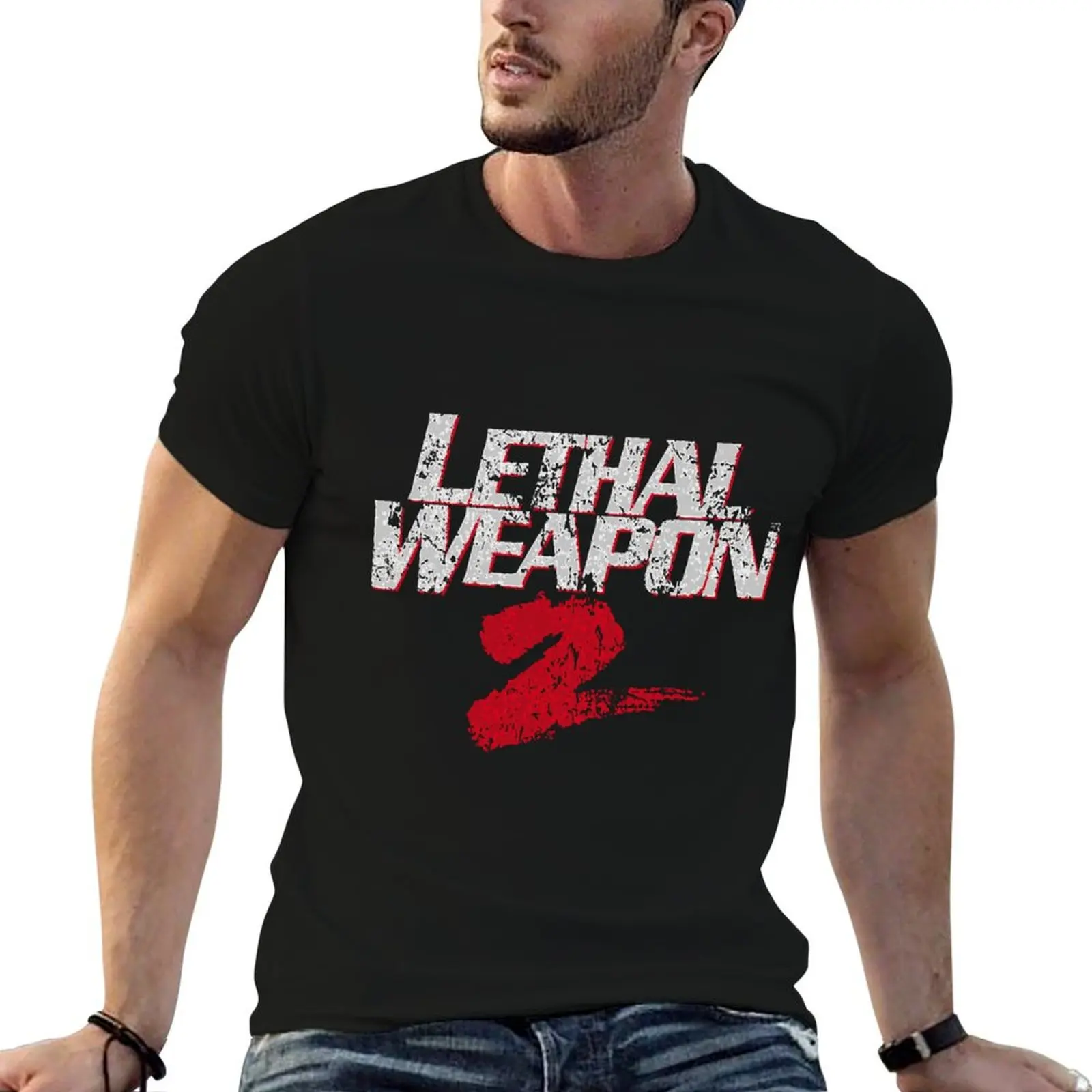 Le.thal_Weapon 2 Titles T-Shirt Work Wear Lightweight Tee