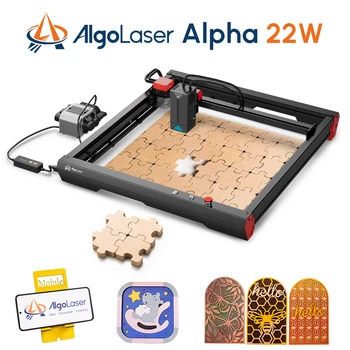 Algolaser Alpha 22W laser engraver 20W engraving machine offline control 400x400mm engraving area with automatic air assist system