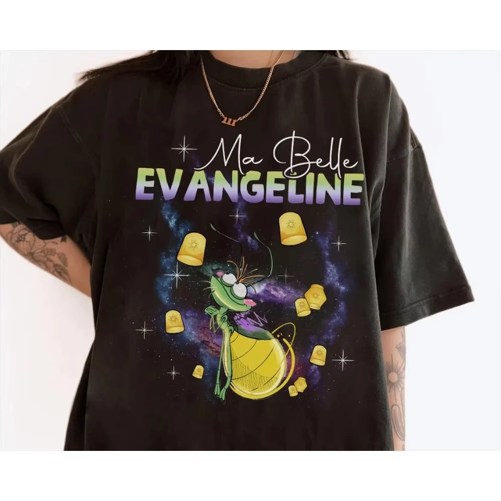 Camiseta de Disney Ray Firefly Ma Belle Evangeline, camiseta de la princesa de Disney y el sapo, camiseta de la aventura en el bayou de Tiana de Disneyland