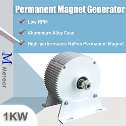 600w 1000w Gearless Permanent Magnet Generator 12V 24V 48V Low Start Speed Sustainable Energy Wind Water Turbine For Household