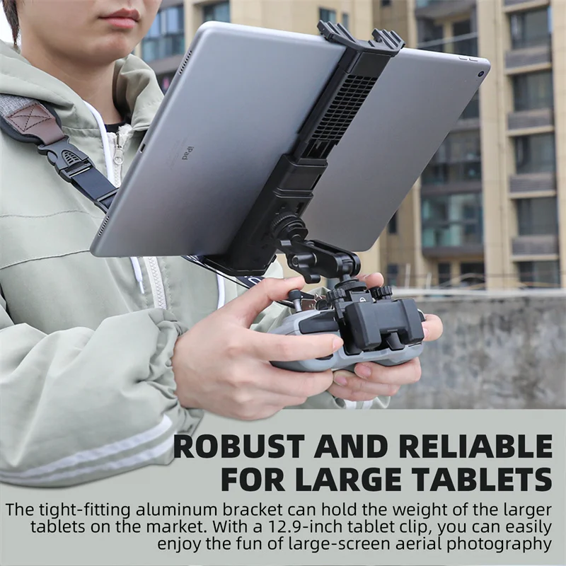 2022 suporte liso da liga de alumínio para dji mavic3/ar 2/ar 2s/mini 2 zangão de controle remoto 7 a 12.9 polegadas suporte de extensão plana
