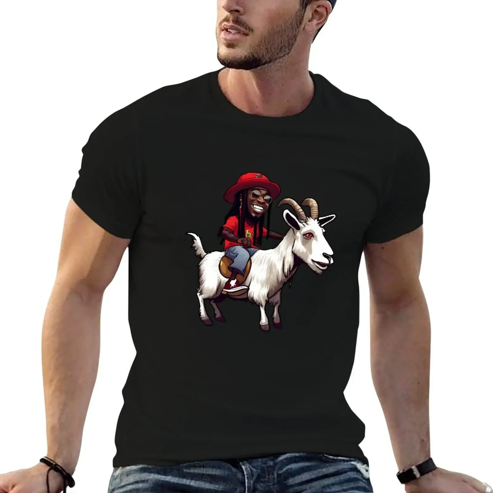 

Lil Wayne Rapper Goat Sticker T-Shirt hippie clothes anime anime t shirts t shirt men 100℅ cotton