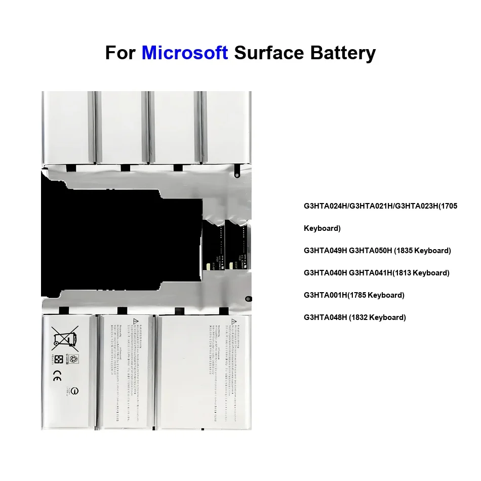 

Аккумулятор для Microsoft Surface Book 1 (улучшенная версия 1 2 13.5 1813) с клавиатурой 2ND G3HTA040H G3HTA041H(1813)