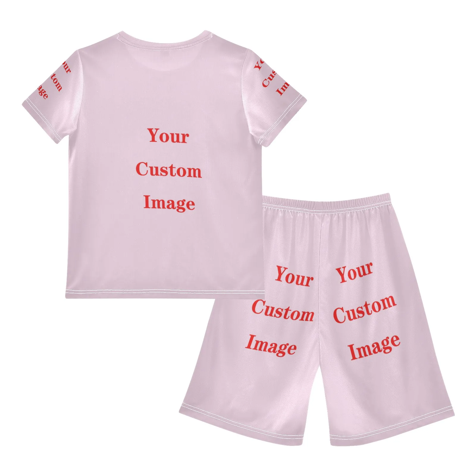 20222 New Toddler Boys Summer Clothes Kids Casual Short Sleeve T-Shirt + Shorts Suitable for children aged 6-14 Custom Pattern