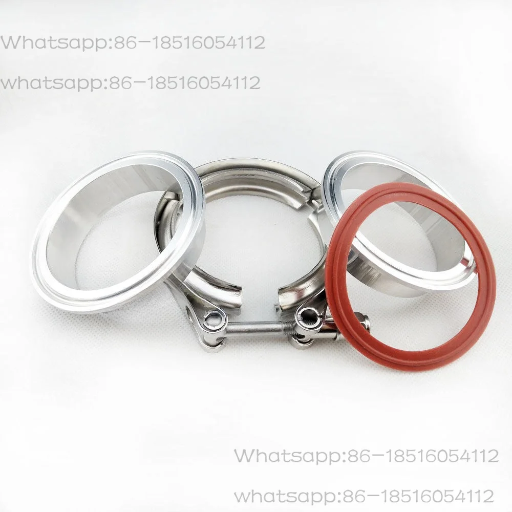 Modified exhaust pipe clamp stainless steel clamp seal aluminum flange supercharger V-groove clip factory direct sales