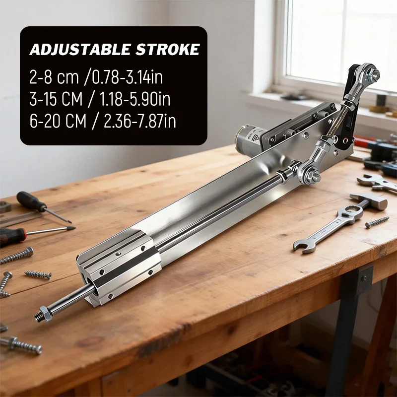 Mini Telescopic Linear Actuator 24V DC Adjustable Stroke Reciprocating Cycle Motor with Reduction Gear for Precision Motion