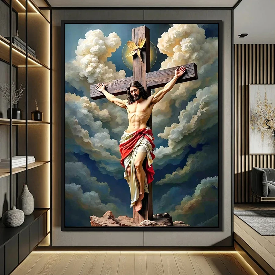 Diamond Embroidery Picture Kit New Religion The Cross of Christ and Jesus Diamond Painting Mosaic Cross Stitch Wall Art