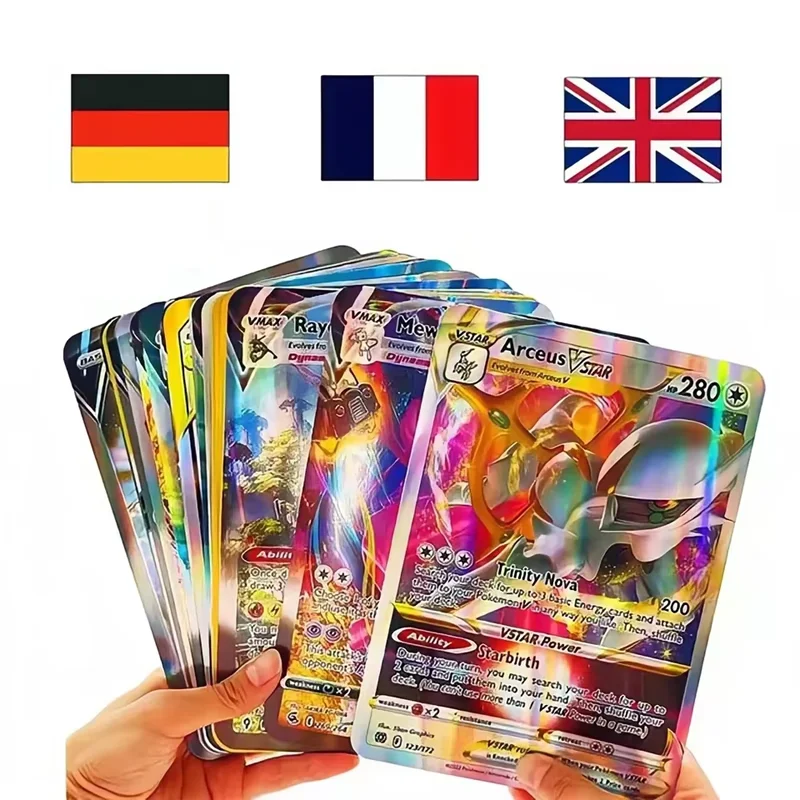 

Oversized Pokemons Cards collect Jumbo Letters Cards Vmax Vstar GX Arceus Pikachu Charizard Super Shiny Rare Card Birthday Gift