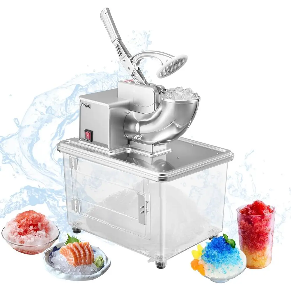 

Commercial Ice Crusher 661LBS/H, 350W Electric Cone hine with 4 Blades, 2000RPM StainlSteel Shaved Ice hine with 11 Gal Crushed-