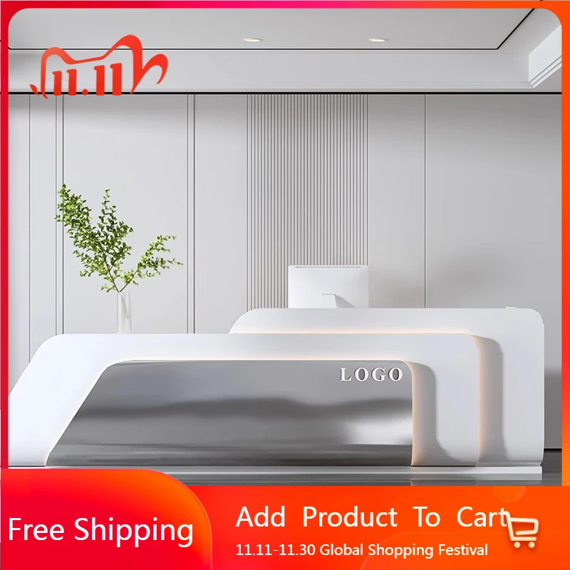 

Beauty Luxury Reception Desks Modern Restaurant Shelves Company Reception Desks Drawer Organizers Escritorio Trendy Furniture