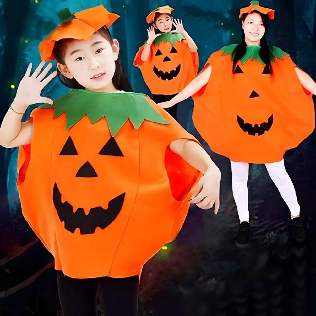 Spooktacular Halloween Pumpkin Costumes， Adorable 3-Piece Kids Pumpkin Costume Set (Unisex for Boys & Girls)， Plus Awesome Ad