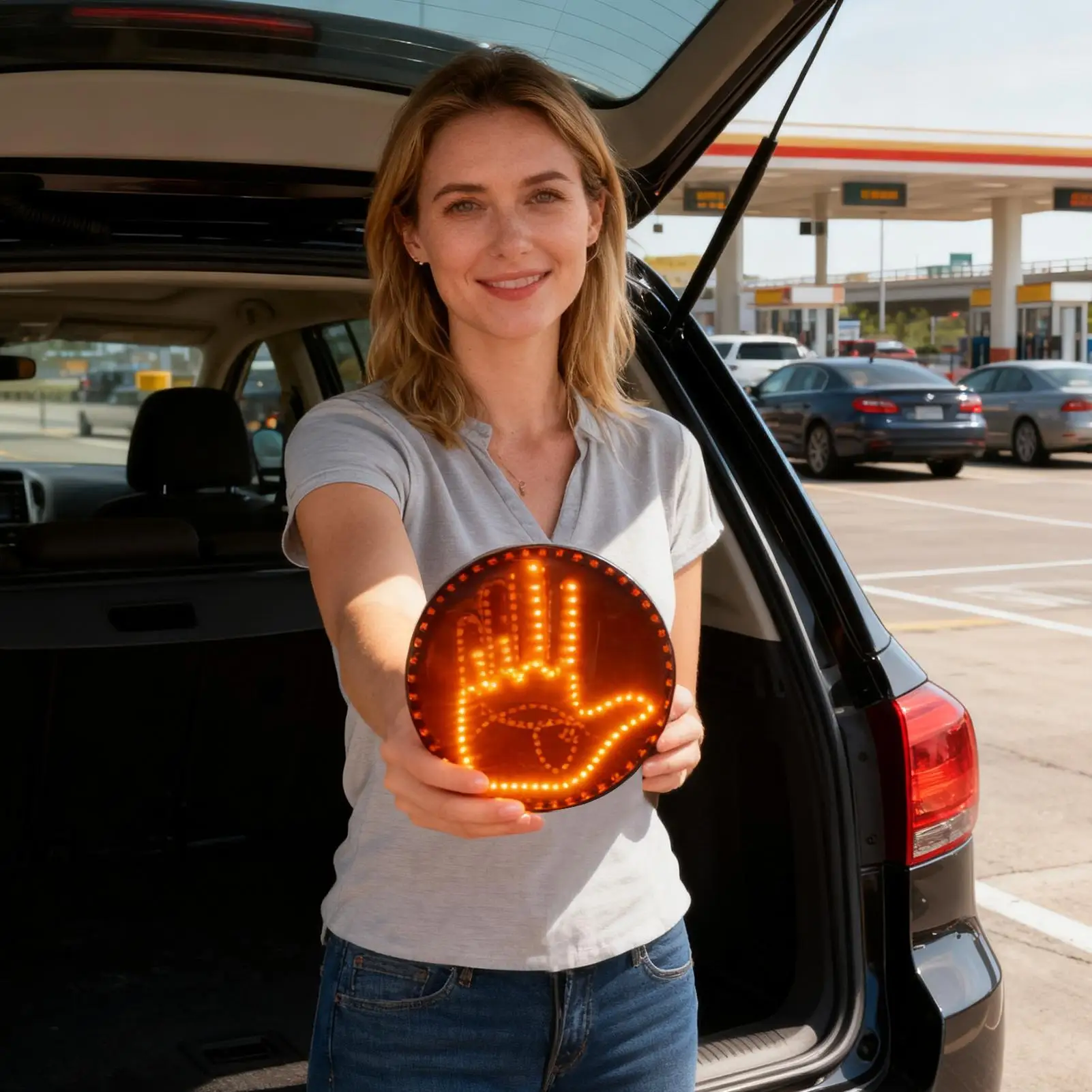 Interactive Car Finger Gesture Light Auto Car Warning Light Rear-end Collision Prevention Lights For Drivers Fleet Managers