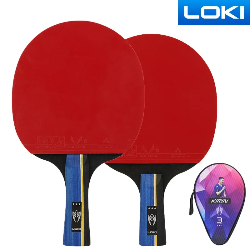 

LOKI Kirin K3 Table Tennis Racket 5-ply Pure Wood with Pips in Ping Pong Rubber for Beginner Training Ping Pong Racket FL/CS
