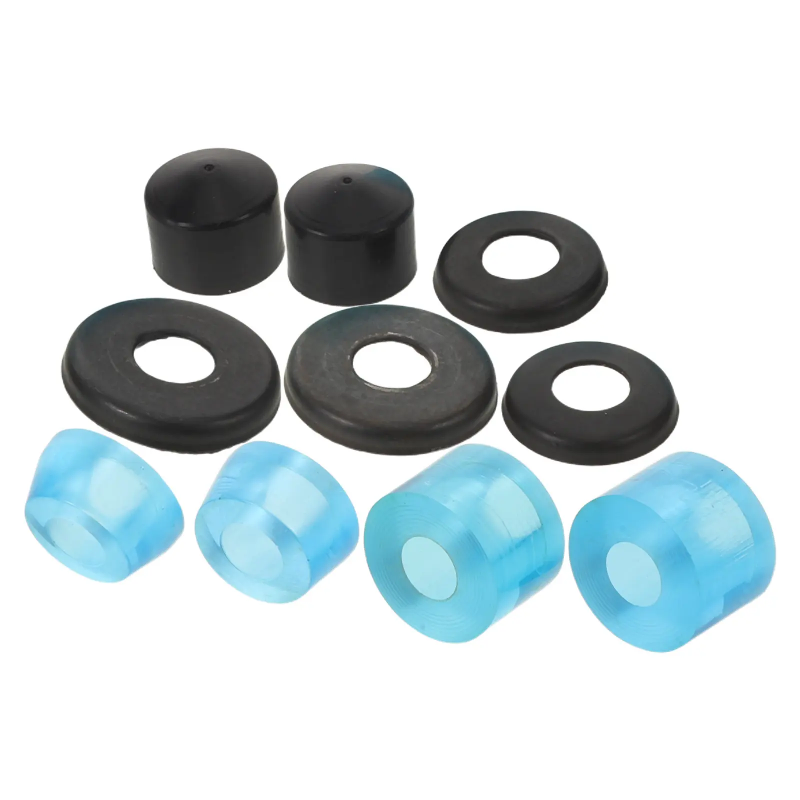

Комплект синих амортизирующих втулок для скейтборда, стабильные амортизирующие прокладки из прочного материала для замены траков лонгборда, шайбы для поворотных соединений