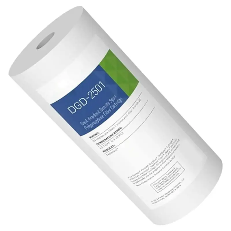 

B84B-DGD-2501 10-Inch Big Blue Water Filter, Whole House 1 Micron,Dual-Gradient Density Sediment Cartridge, 10" X 4.5"
