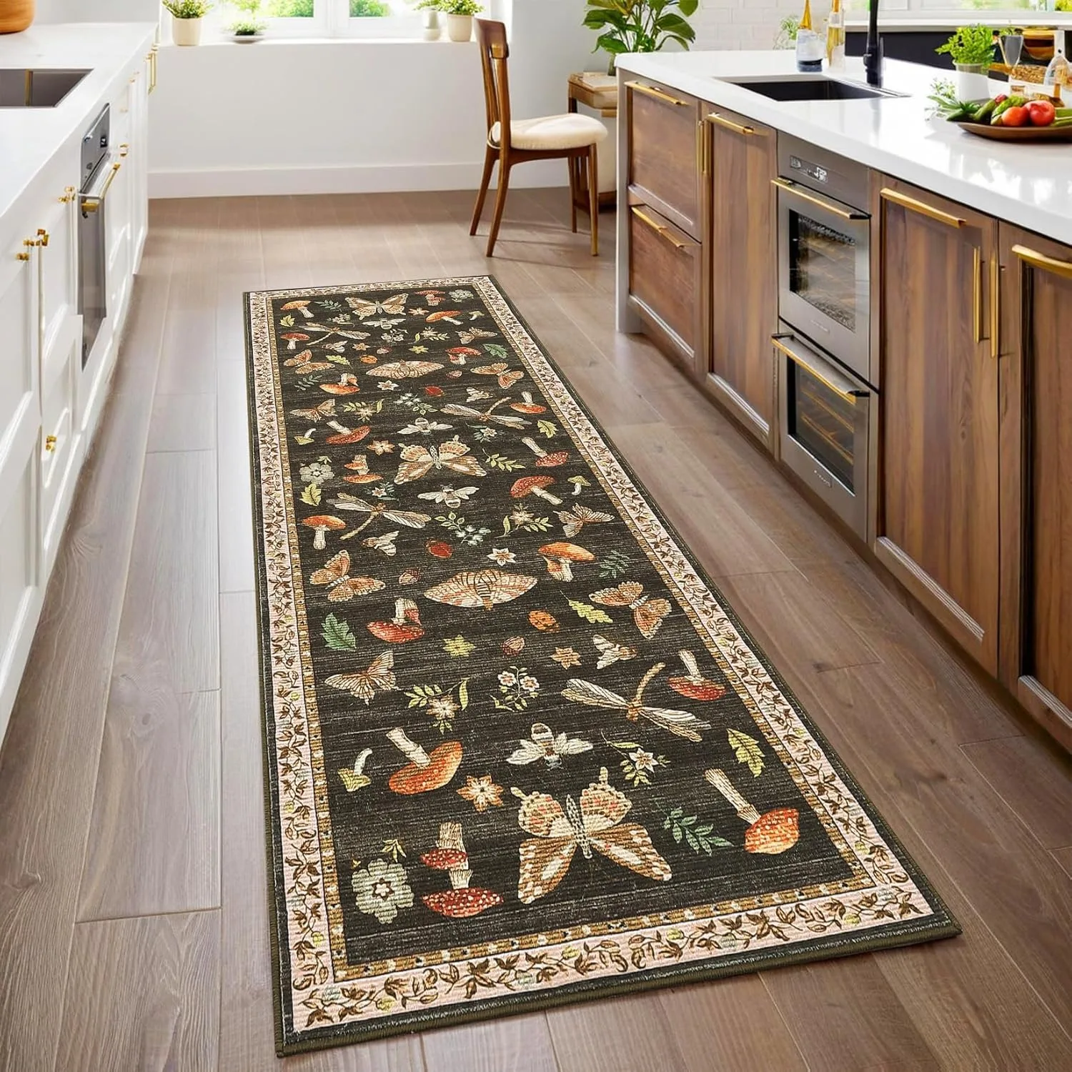 Hallway Carpet Runner Rug Corridor Long Carpets Non-Slip Floor Mat Machine Washable Bedroom Mats Insect Print Home Decor Rugs
