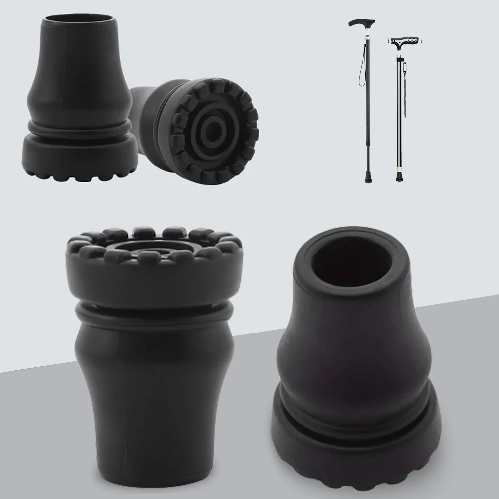 2 قطعة عصا للمشي منصات أسفل 16/20/22 مللي متر الرحلات القطب تلميح حامي عدم الانزلاق المشي القطب نصائح استبدال لتسلق التنزه