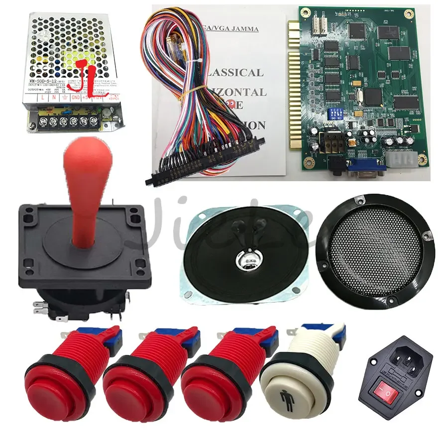 

1 Player DIY Arcade kit Jamma 60 in 1 game board Classic Arcade Multi Game VGA CGA Vertical Game JAMMA PCB Joystick Kit