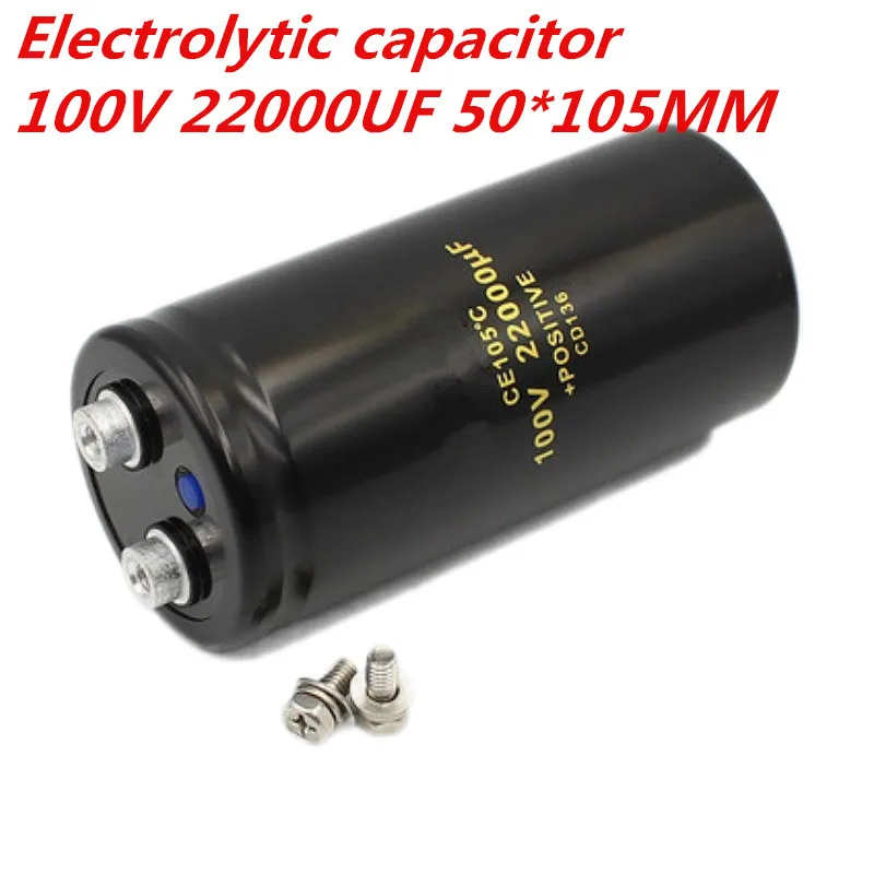 1/PCS 100V22000UF 50*80MM 22000UF 100V Aluminum Screw Audio Filtering Electrolytic Capacitor 105℃ CD136