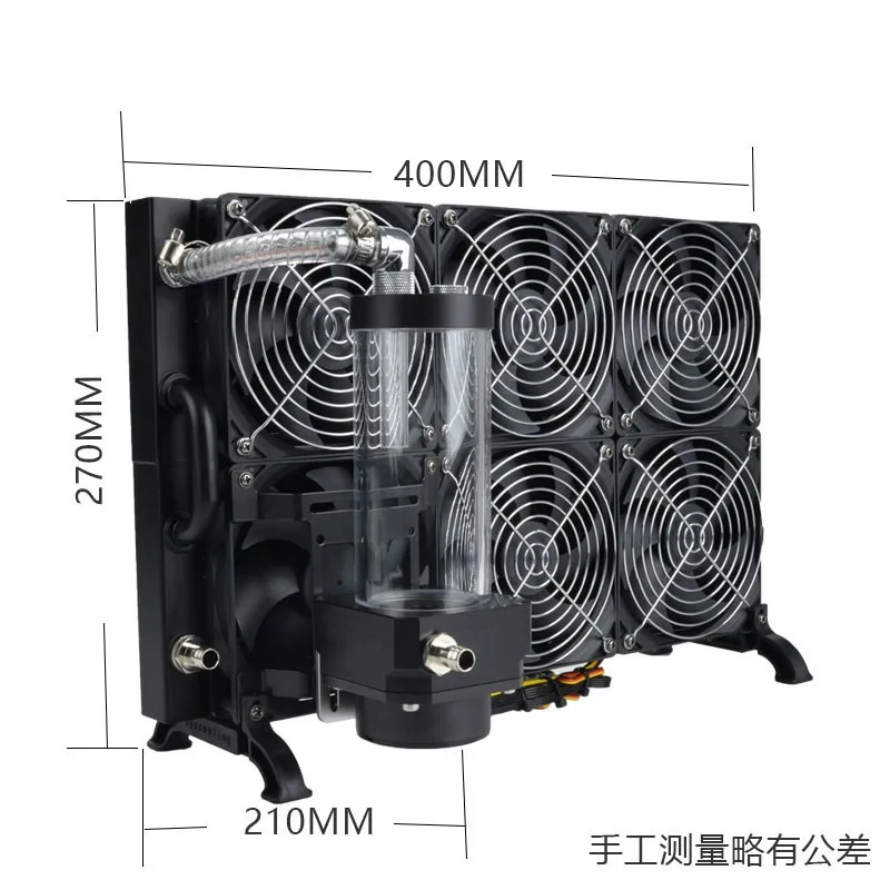 Afbeelding 4: Dubbele rij 360-waterkoeling afzuigventilator waterpomp externe radiator computer waterkoeling