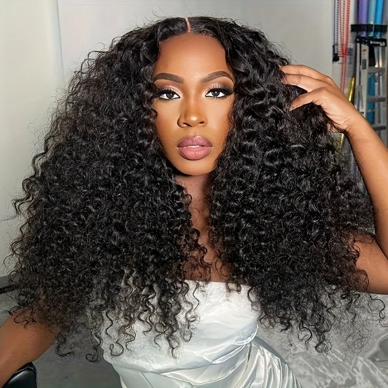 

5x5 HD Lace Closure Wigs Human Hair Deep Wave Human Hair Wigs For Black Women 250% Density Brazilian Virgin Deep Wave Lace Front