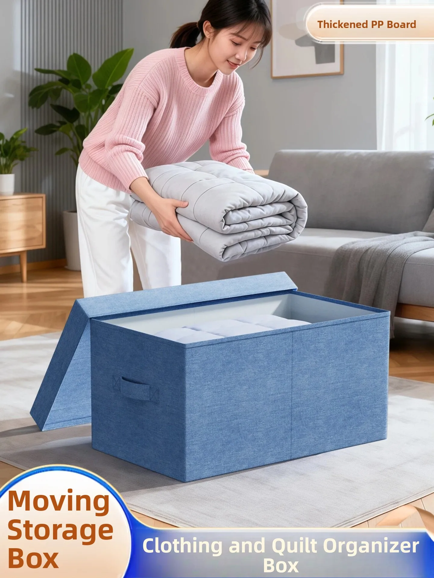 

Large Capacity Clothes Storage Box Wardrobe Moving Packing Organizer Box Fabric Home Storage Box for Clothes And Linens