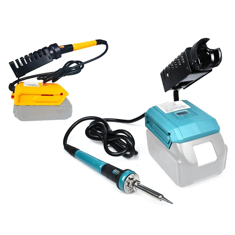 60W Wireless Electric Soldering Iron For Makita/Dewalt 18/20V Battery Welding Tool 300-510℃ Temperature Adjustable Fast Heating