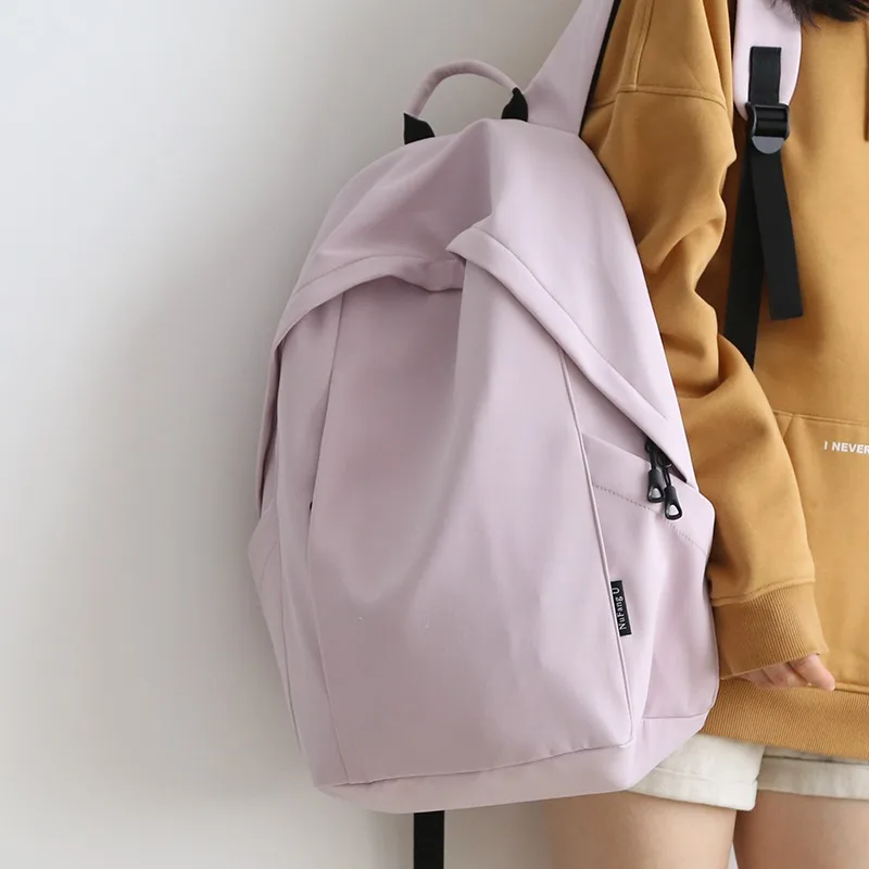 Schoolbag New College Students Ins Tide Cool Simple Large Capacity Shoulder Bag Female Junior High School Students Travel Bag