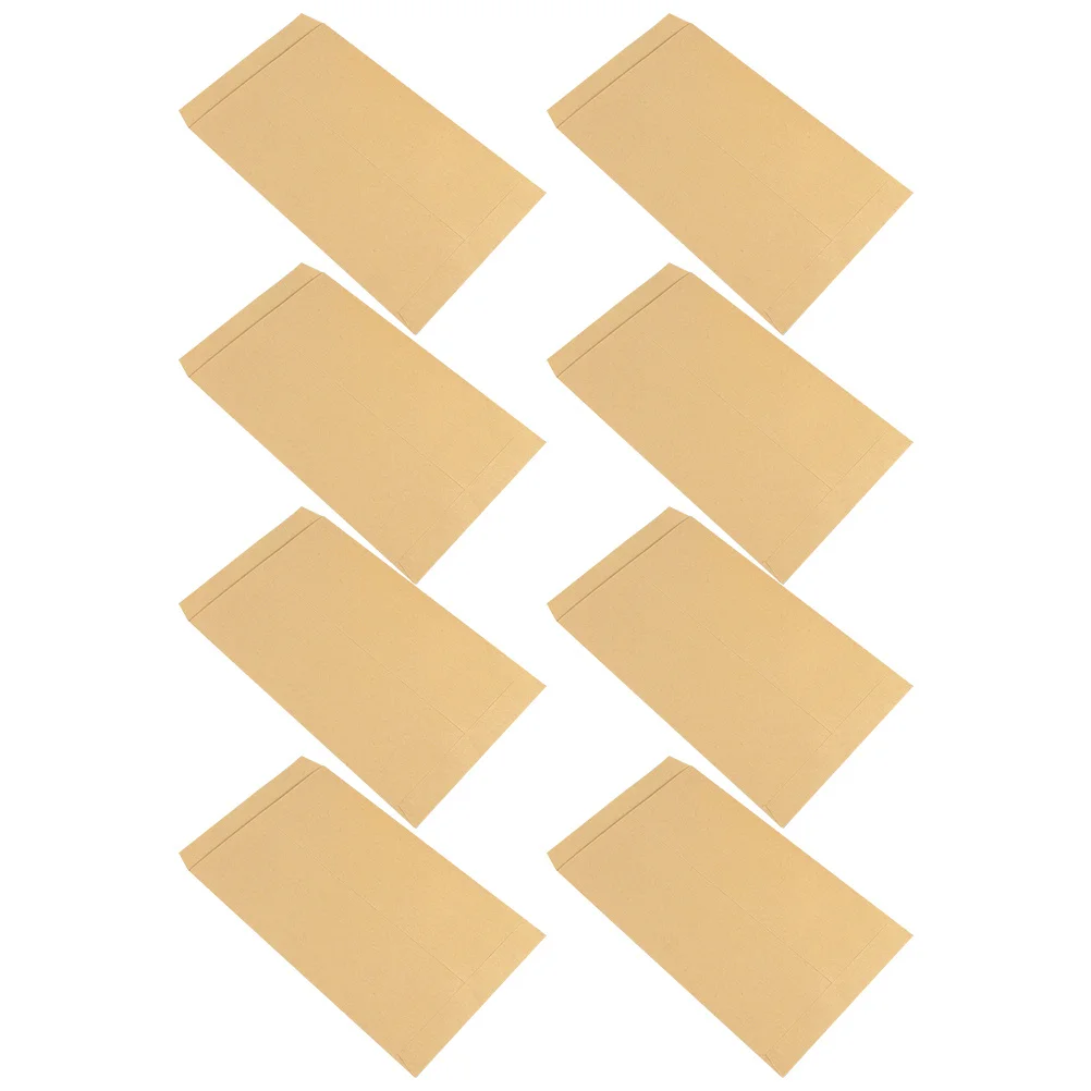 

200 Pcs A4 Envelopes Yellow Kraft Paper Mailing File Bag Message Blank Khaki Classic