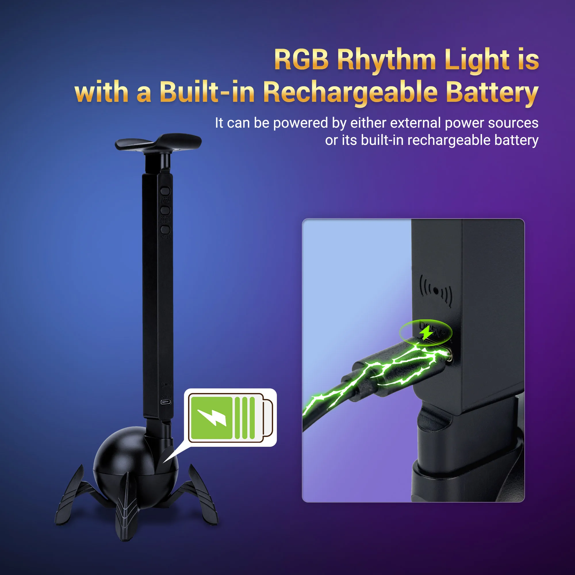 Настольная подставка-держатель для наушников, RGB-подсветка