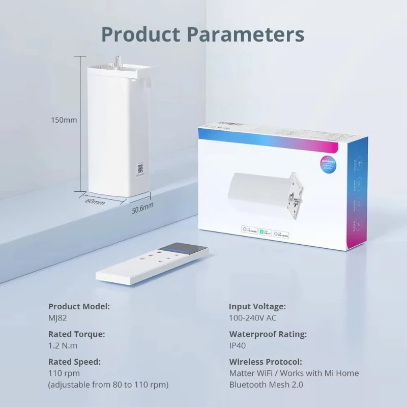 Matter Over WiFi Smart Curtain Motor Dual Module Works with AppleHomeAlexa GoogleHome MiHome SmartHome Automation