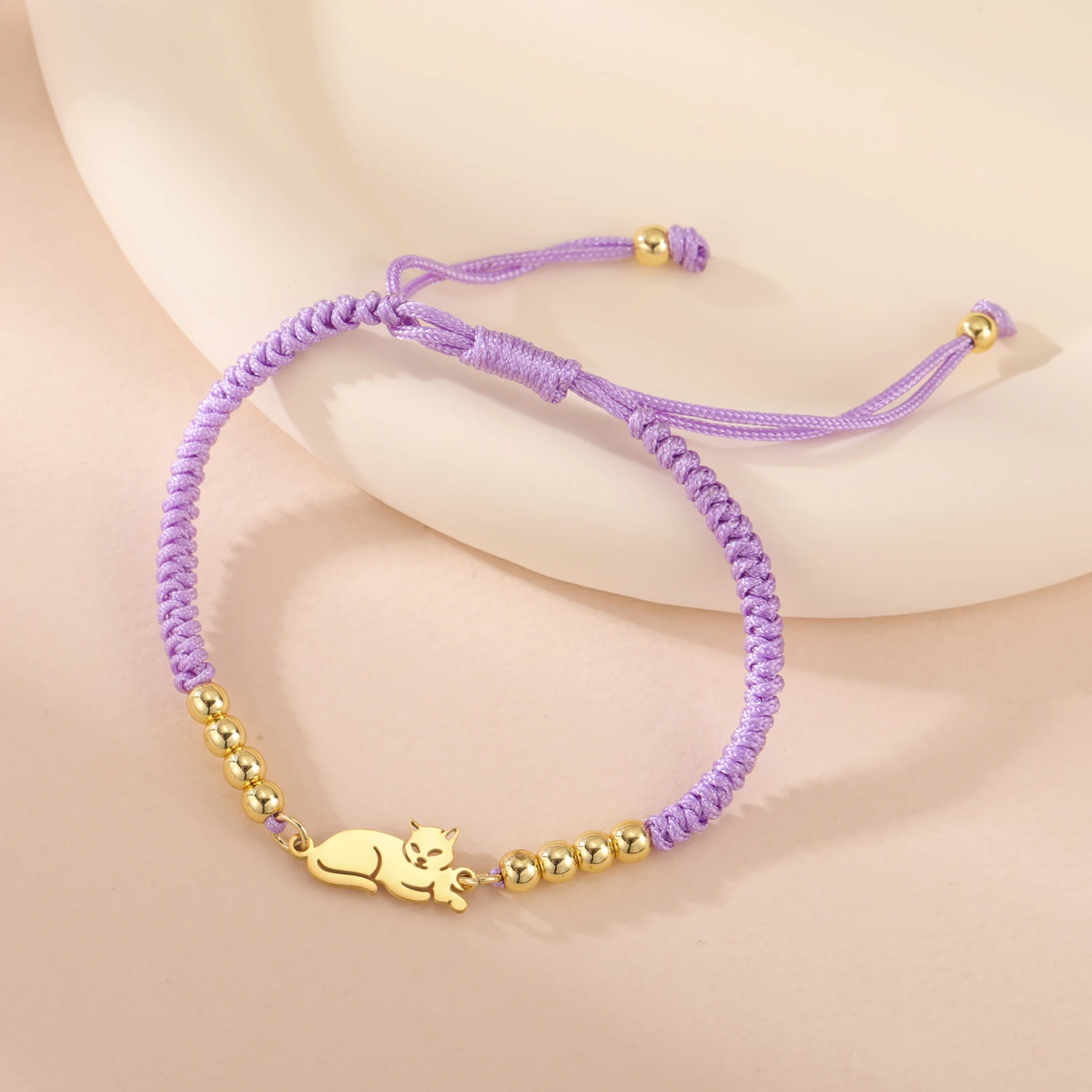 COOLTIME Niedliche Katzen-Armbänder für Damen, Edelstahl, hübsches Tier-Armband, Kpop-Mode, verstellbare Kette, Schmuck – Detail 15