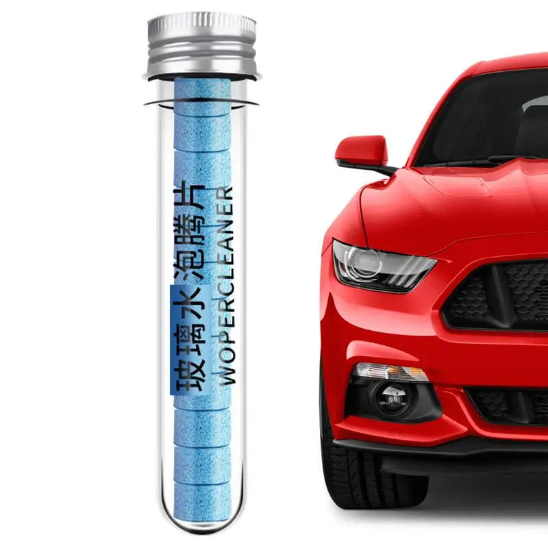 Washer Fluid Tablets 12 Tablets Windshield Wiper Fluid Solid Effervescent Tablet Windshield Wipe Fluid Remove Auto Glass Stains