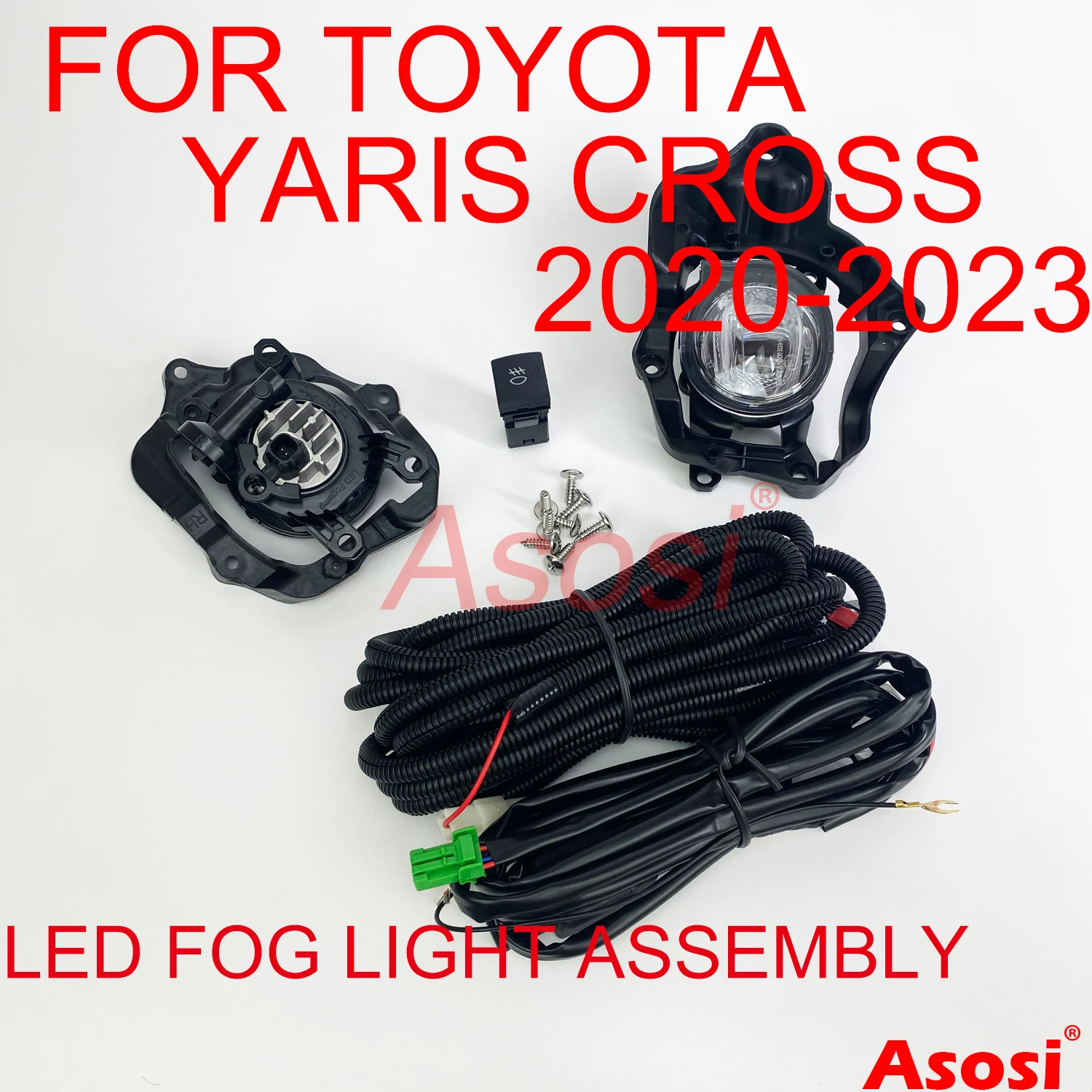 

Front Bumper LED Fog Driving Lights Lamps For Toyota Yaris Cross Hybrid 2020 2021 2022 2023 Passenger & Driver Side Upgrade