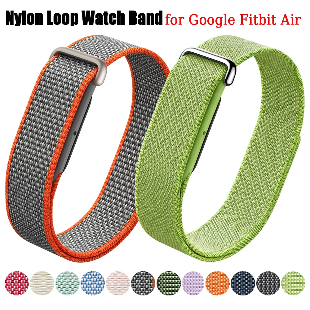 Sport Nylon Loop Fitbit Air Watch Strap for Google Fitbit Air Fitness Tracker Breathable Braided Wristbands Bracelet Accessories