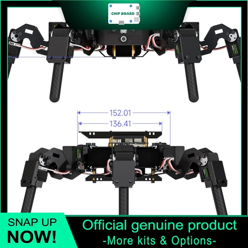 Waveshare HexArth 18DOF Hexapod Robot Powered by ESP32 with Open Source Control, Multi-Gait Motion and Self Balancing
