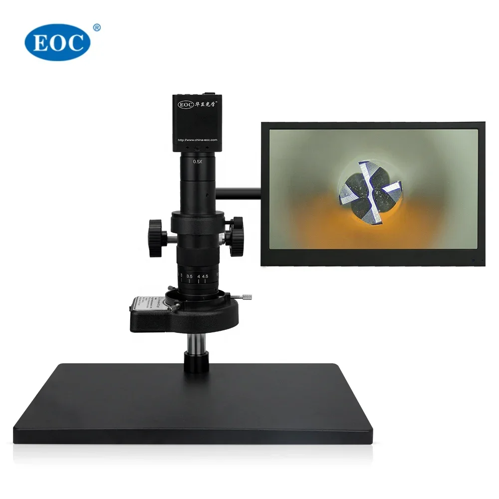 

EOC industry microscope 16MP H-D-M-I pcb optical video digital microscope for H-D-M-I with 13 inch lcd screen price