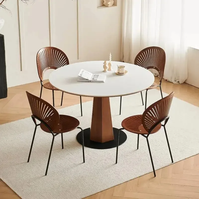 

Round Unique Dining Table Organizer Study Event Nordic Luxury Dining Table Restaurant Modern Juegos De Comedor Salon Furniture
