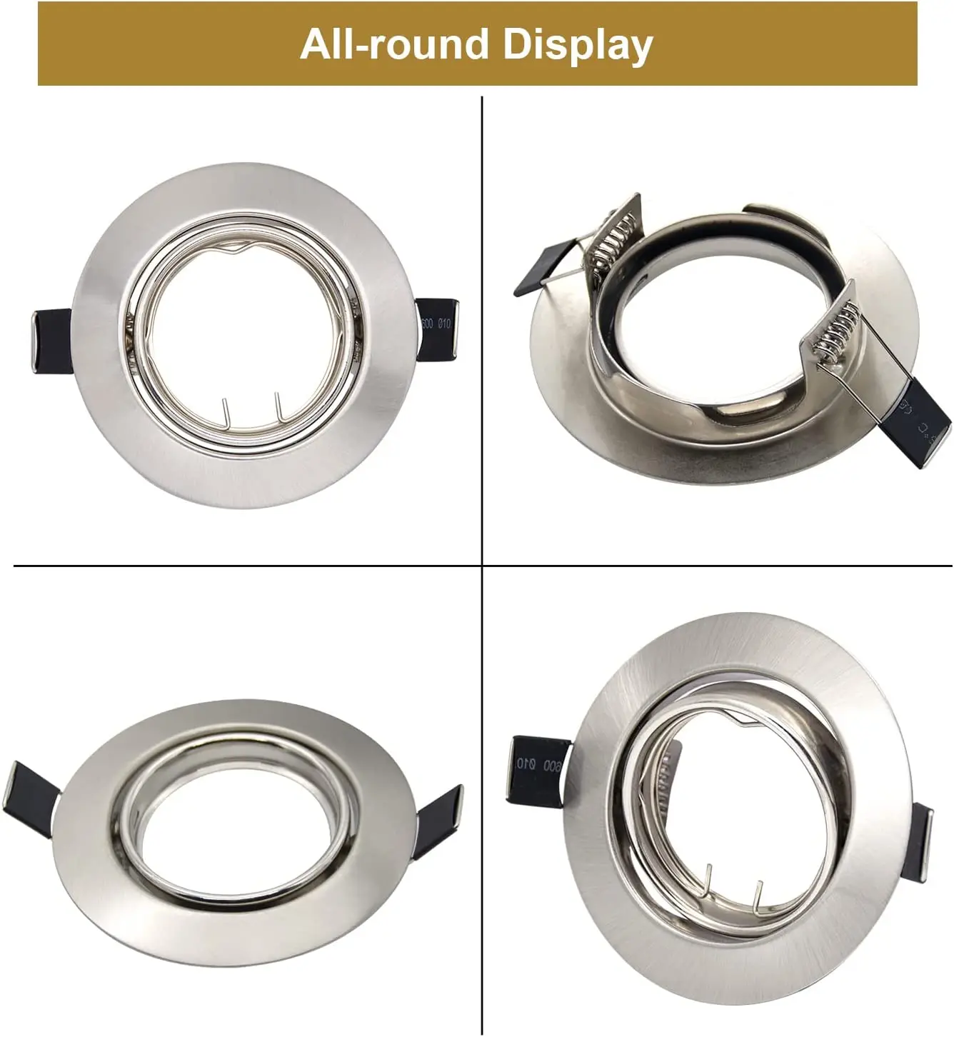 LED Downlights Frame Round Fixture Adjustable Downlight Led Holders Cutout for MR16 GU10 Bulb Holder Recessed LED Spot Light