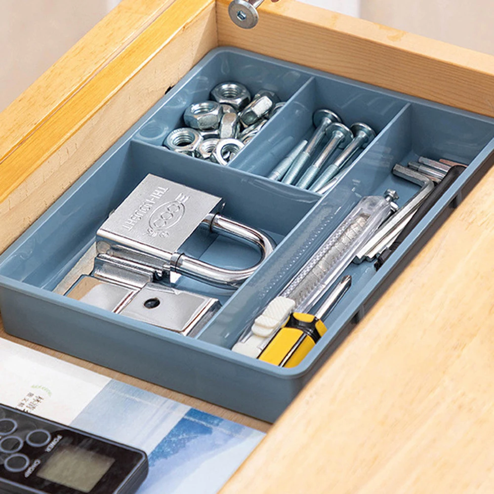 MELevual-Boîte de rangement multi-cellules pour bureau, bac de stockage multifonctionnel, conteneur de synchronisation