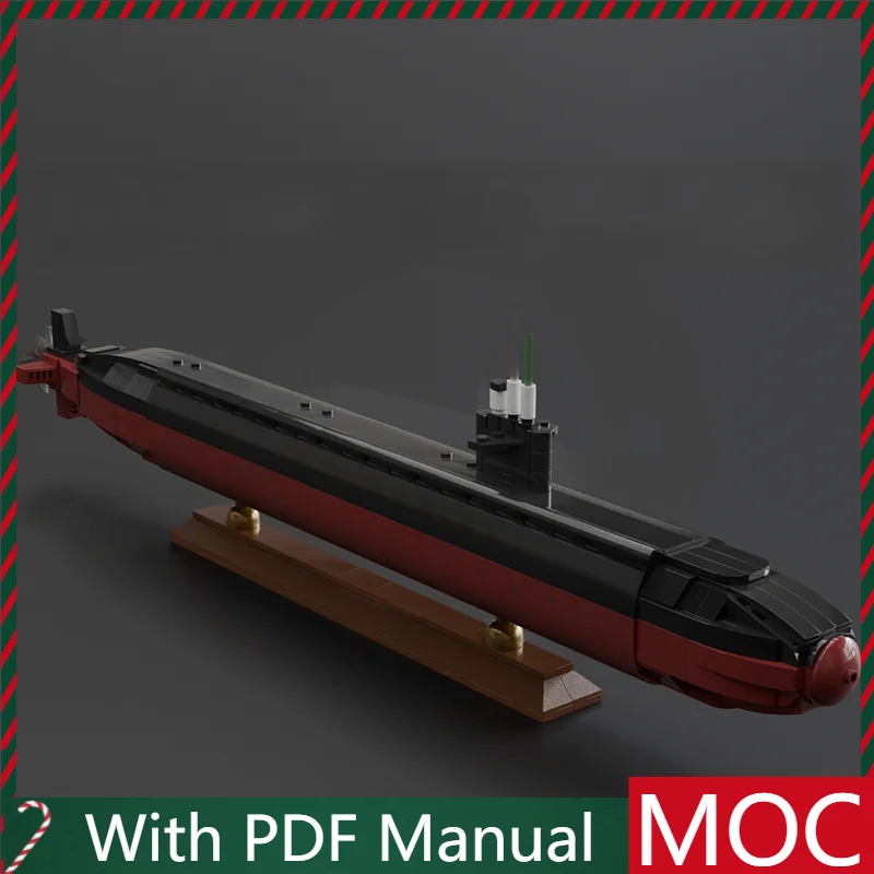 

954 шт., хит продаж, модель подводной лодки MOC Angeles, модульные строительные блоки, детская сборка, дисплей, игрушки, фестиваль, подарок-сюрприз
